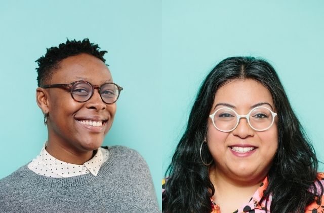 2021 Bloom Speakers Series co-organizers from left to right: Nandi Comer and Brenda Hernandez