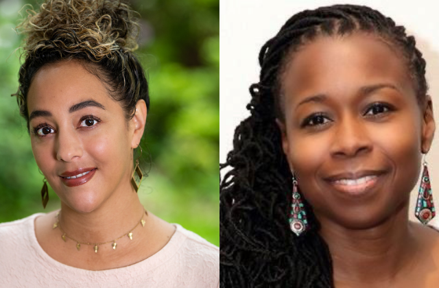 Headshots of Dani Ayers (left) Chief Executive Officer of me too. International and Monifa Bandele (right)  Chief Operating Officer of TIME'S UP