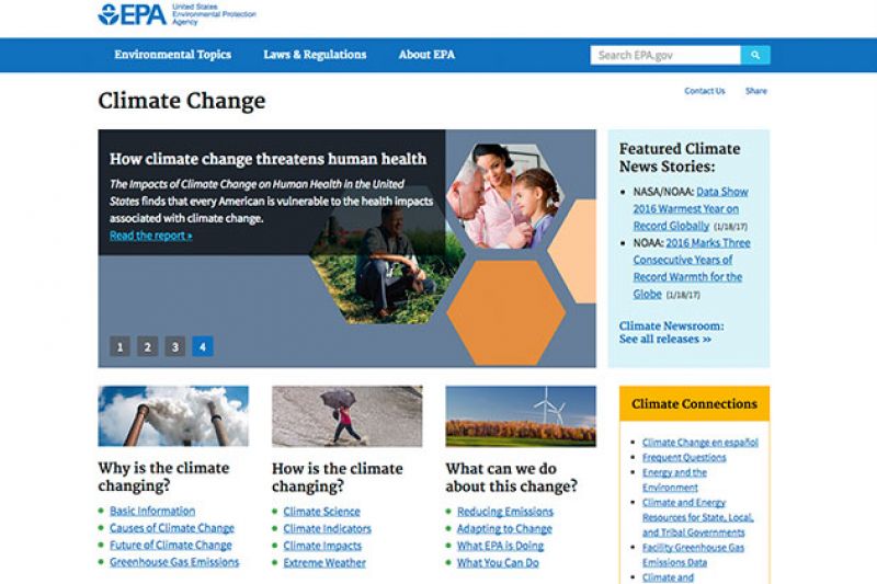Climate Change Url Administration Tells EPA to Remove 'Climate Change' Page From Its ...